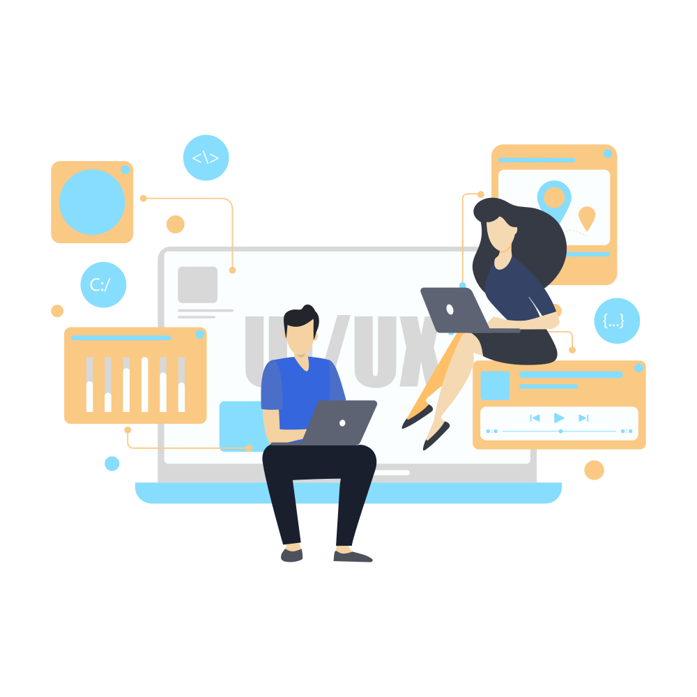 two working people for UI UX